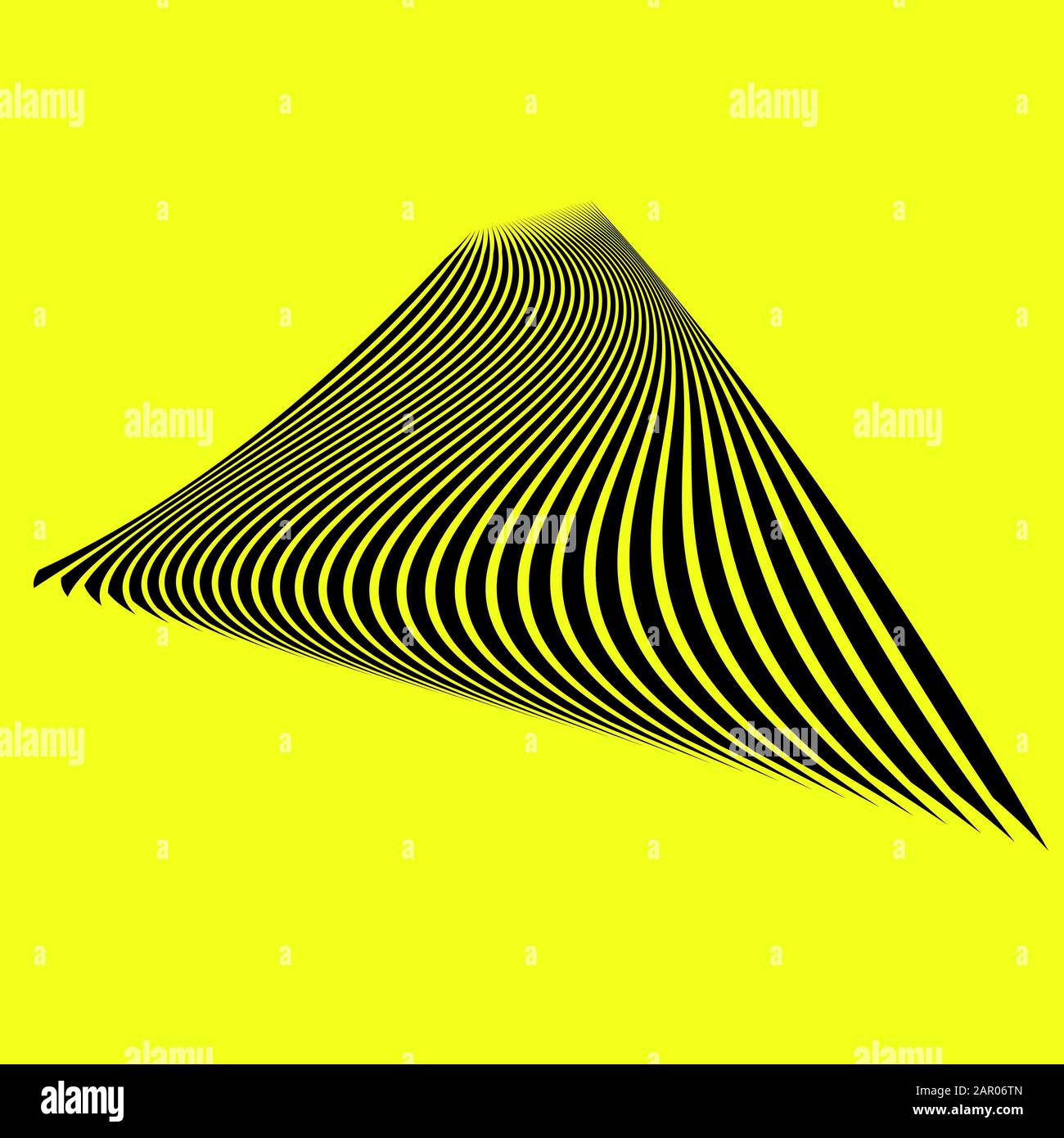 Yellow and black isometric line pattern vector Stock Photo