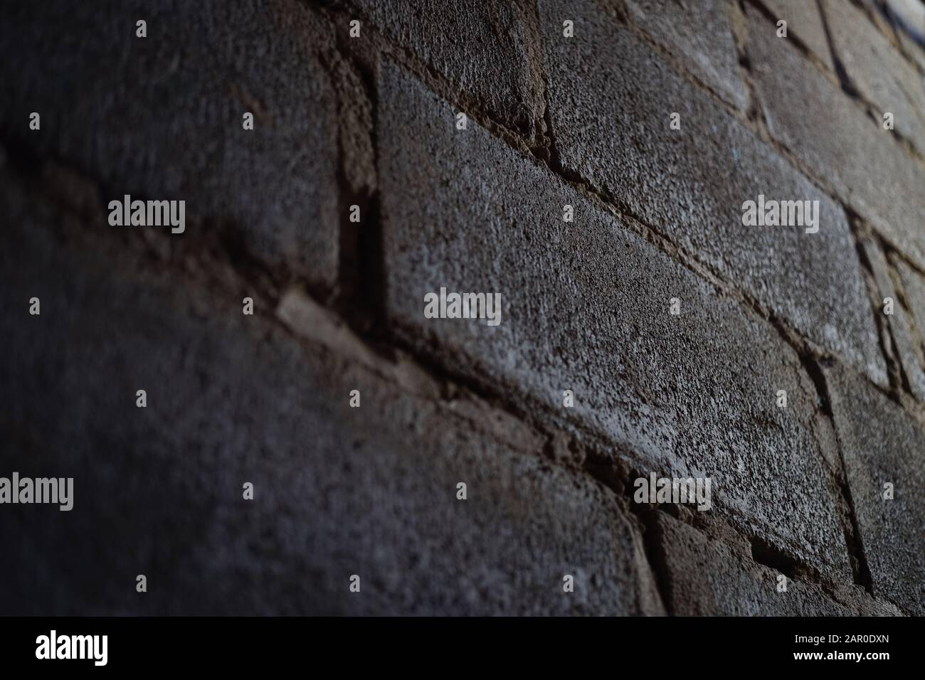 Background wall from an old cinder block. Stock Photo