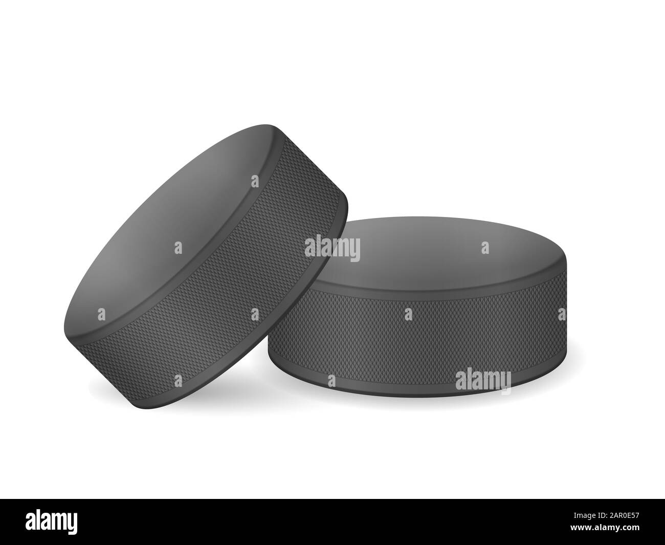 Hockey pucks on a white background. Vector illustration Stock Photo Alamy