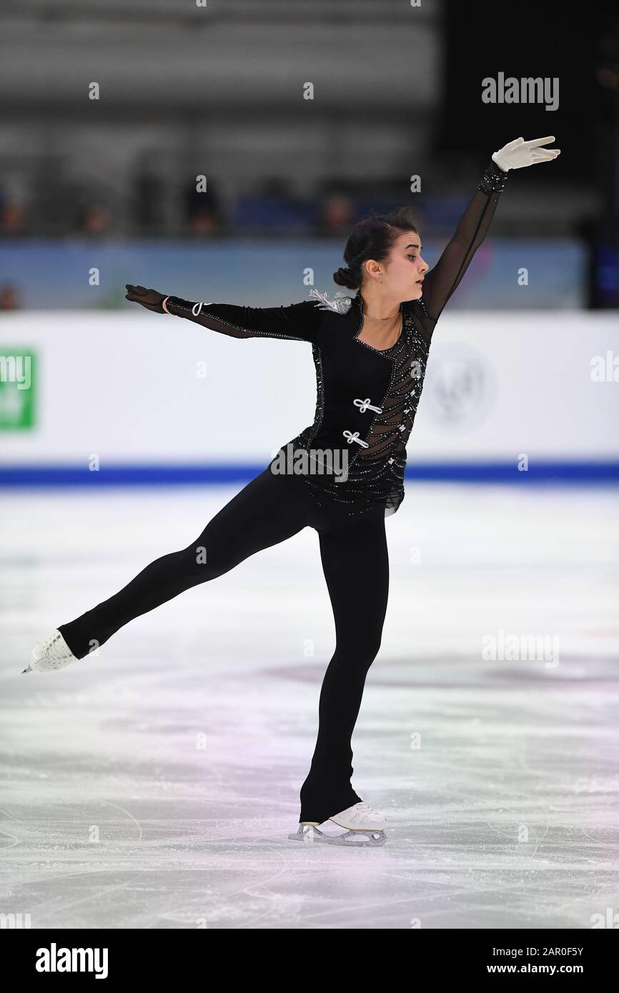 Graz, Austria. 24th Jan, 2020. Ivett TOTH from Hungary, during Ladies  Practice at the ISU European Figure Skating Championships 2020 at  Steiermarkhalle, on January 24, 2020 in Graz, Austria. Credit: Aflo Co.