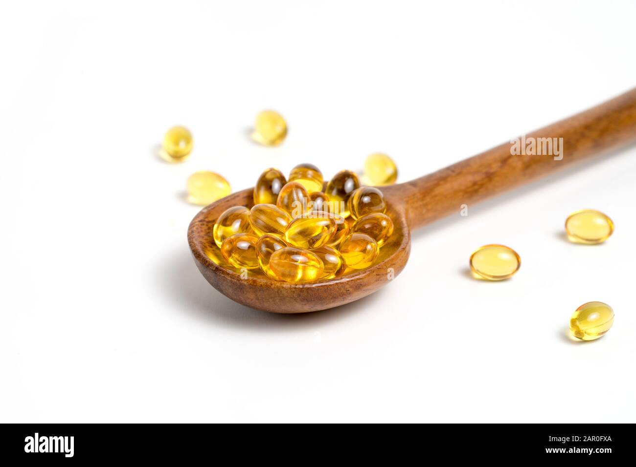 Vitamin D3 supplement capsules - science based nutrition Stock Photo