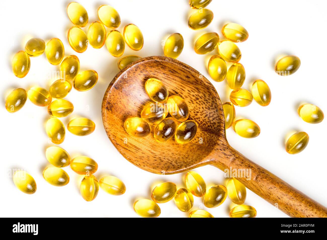 Vitamin D3 supplement capsules science based nutrition Stock Photo