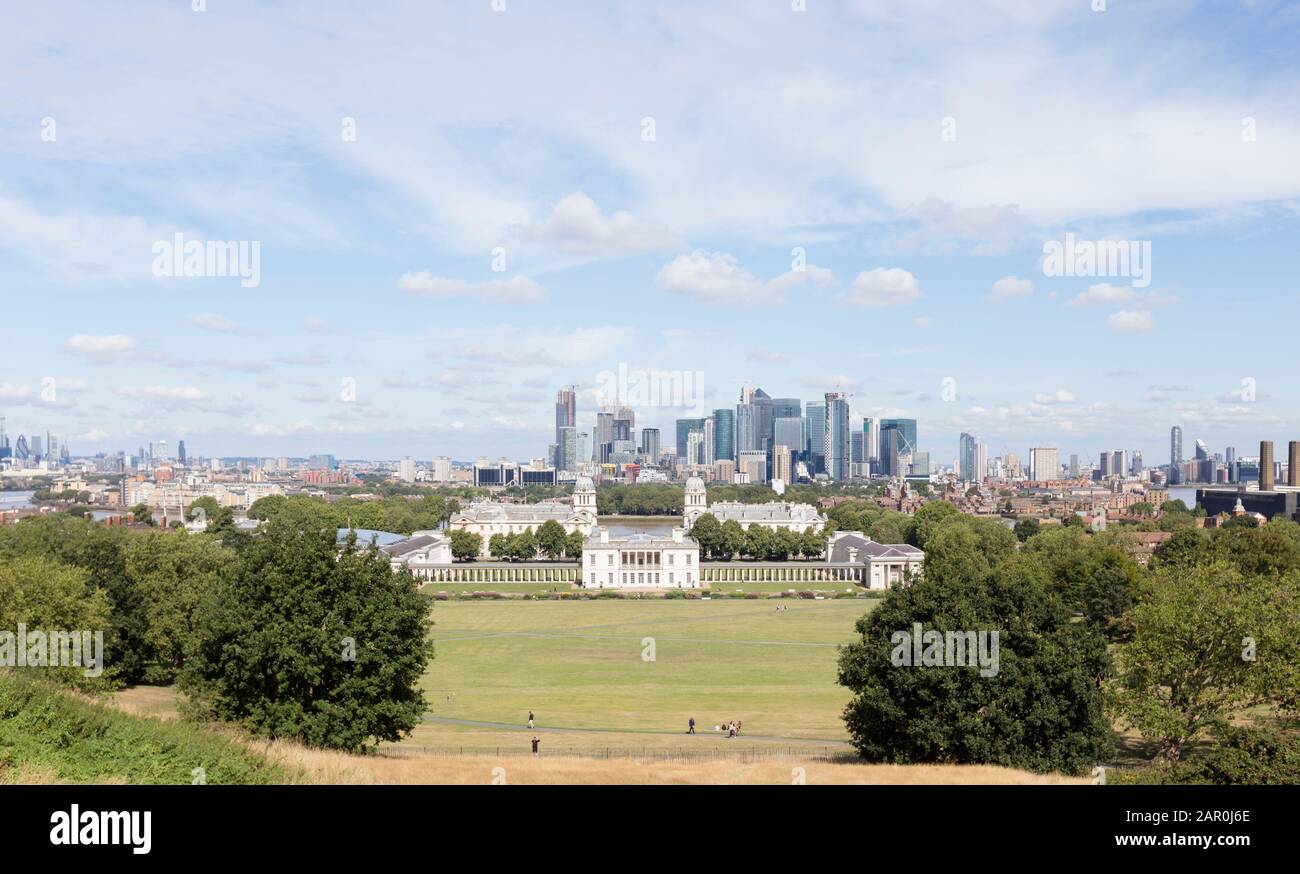 View from Greenwich park, London, UK Stock Photo