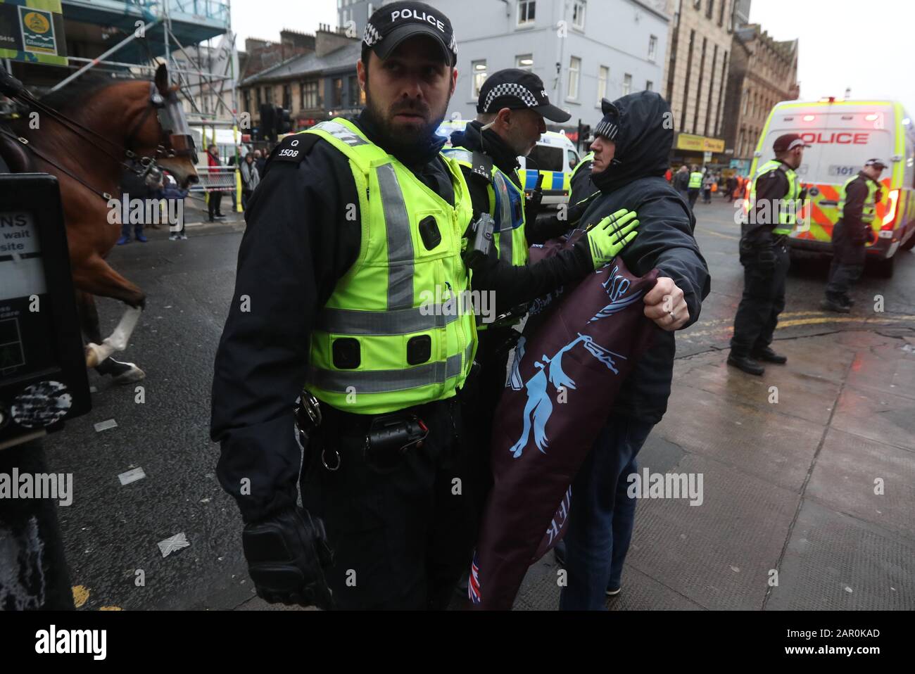 The American hardcore punk band Trash Talk performs a live concert at  Pumpehuset in Copenhagen. Here vocalist Lee Spielman is seen among the  concert crowds. Denmark, 13/03 2017 Stock Photo - Alamy