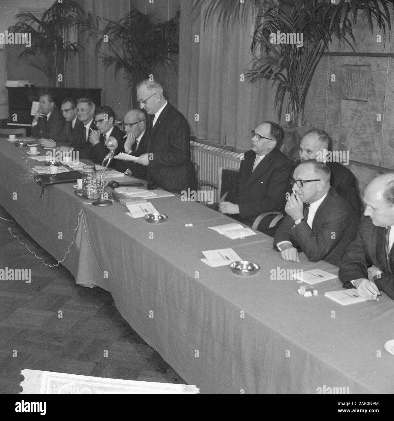 New chairman CNV J. van Eibergen, Board Table Date: March 24, 1964 Keywords: public, trade unions, chairmen Personal name: Eibergen J. of Institution name: CNV Stock Photo