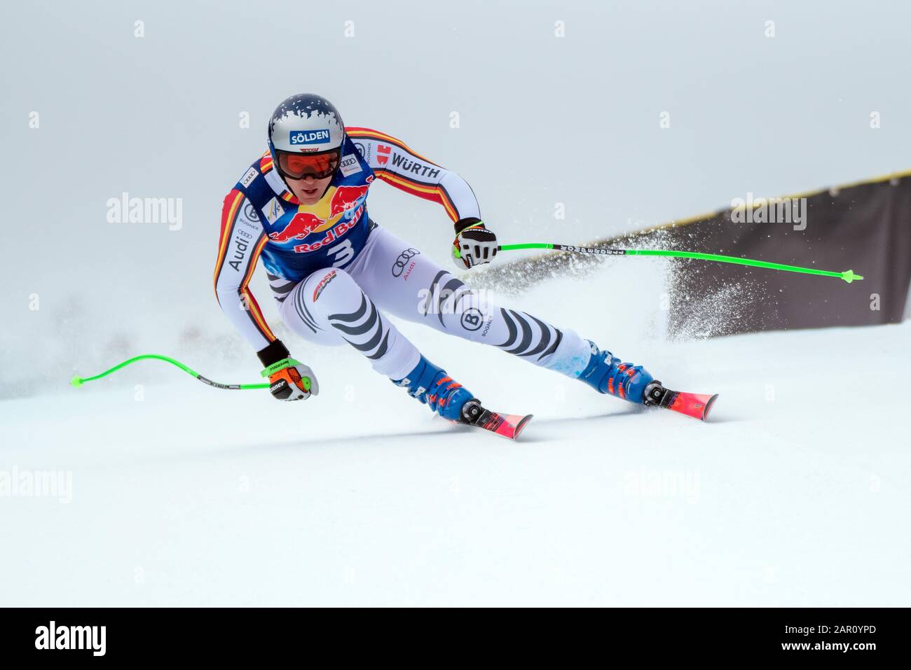 Thomas Dressen of Germany at the Ski Alpin: 80. Hahnenkamm Race 2020 - Audi FIS Alpine Ski World Cup - Men's Downhill at the Streif on January 25, 2020 in Kitzbuehel, AUSTRIA. Credit: European Sports Photographic Agency/Alamy Live News Stock Photo