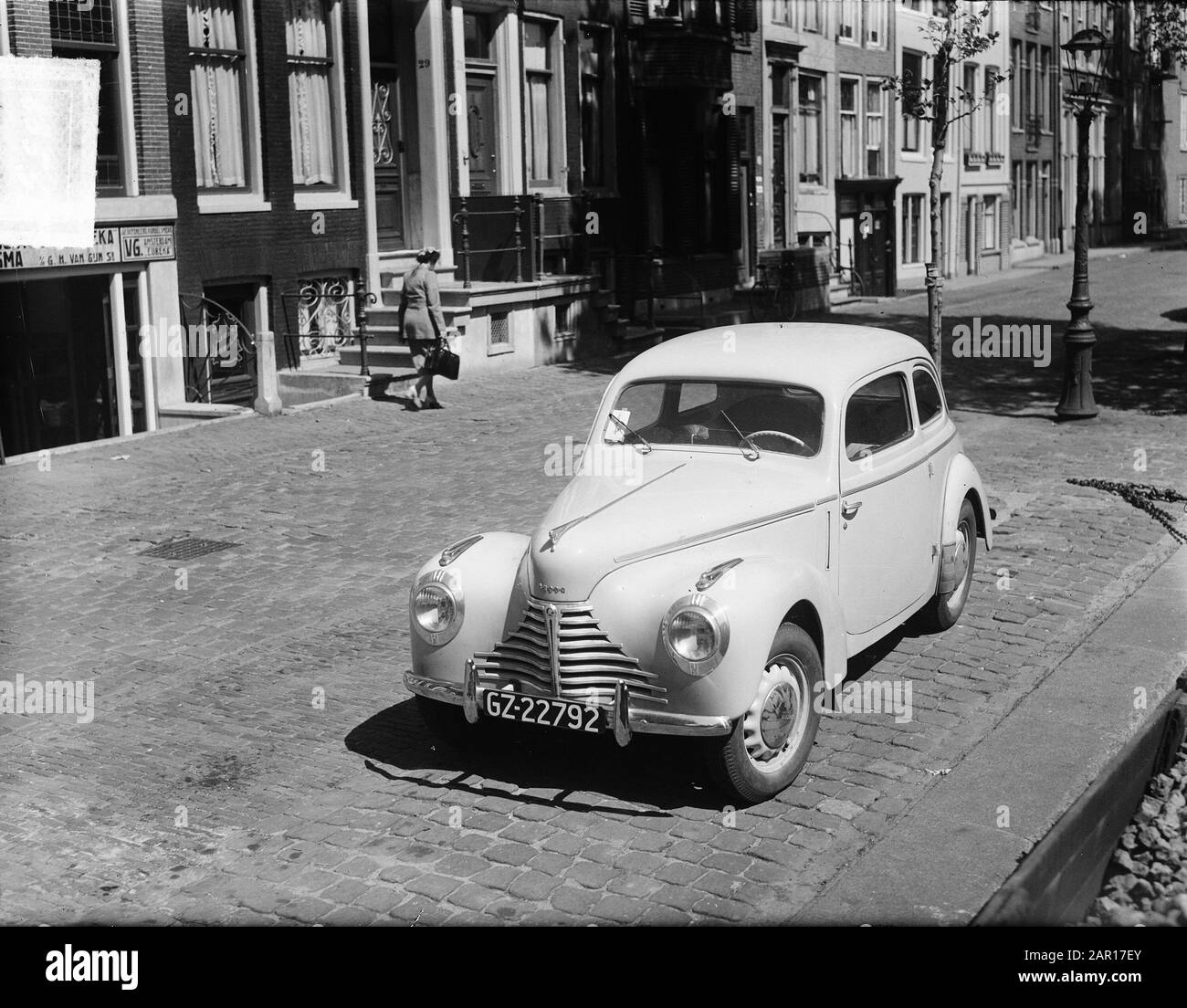 Skoda automobile Annotation: Škoda 1101 Tudor. The car has the license plate GZ-22792 Date: May 2, 1949 Keywords: cars Stock Photo