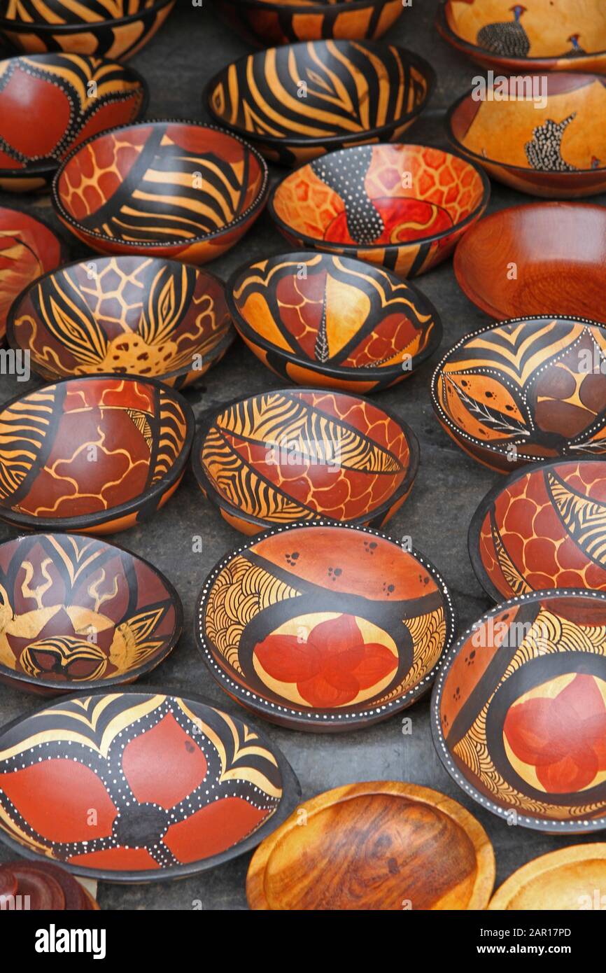 Souvenirs for sale at the entrance of Blyde River Canyon, Mpumalanga, South Africa. Stock Photo