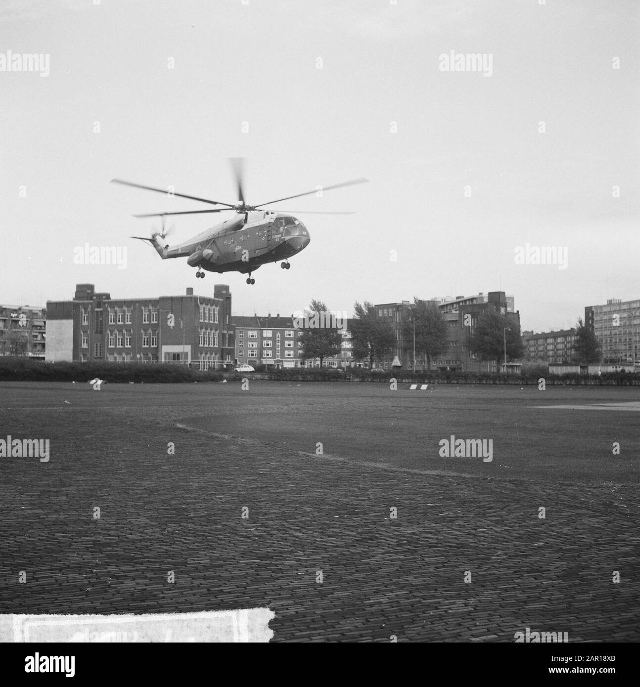 First cargo helicopter of the Sabena at Heliport in Rotterdam Date 10