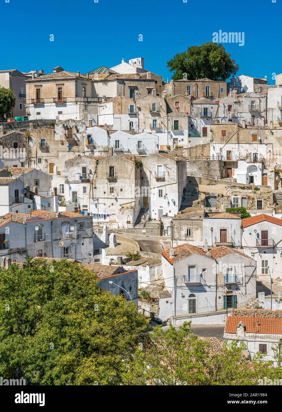Scenic sight in Monte Sant'Angelo, ancient village in the Province of Foggia, Apulia (Puglia), Italy. Stock Photo