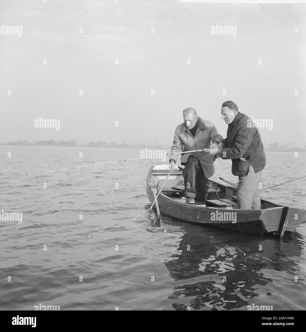 Boat two fishermen Black and White Stock Photos & Images - Page 2