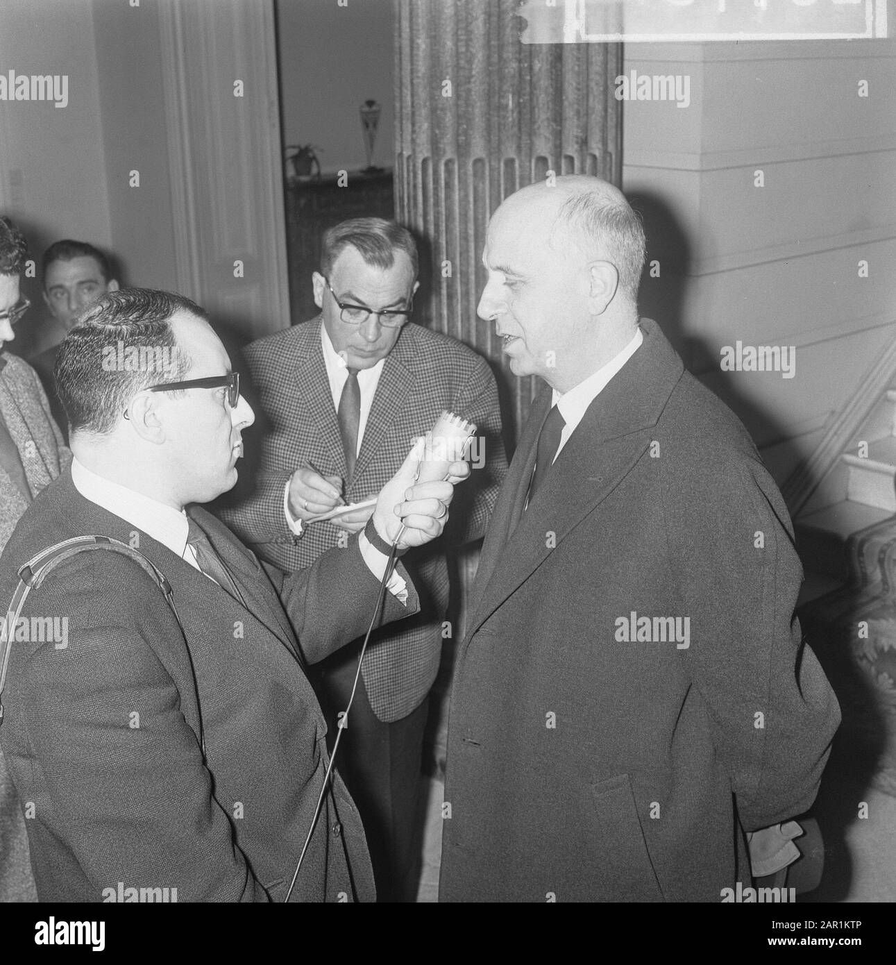 The Belgian Minister Harmel stands press Date 11 February