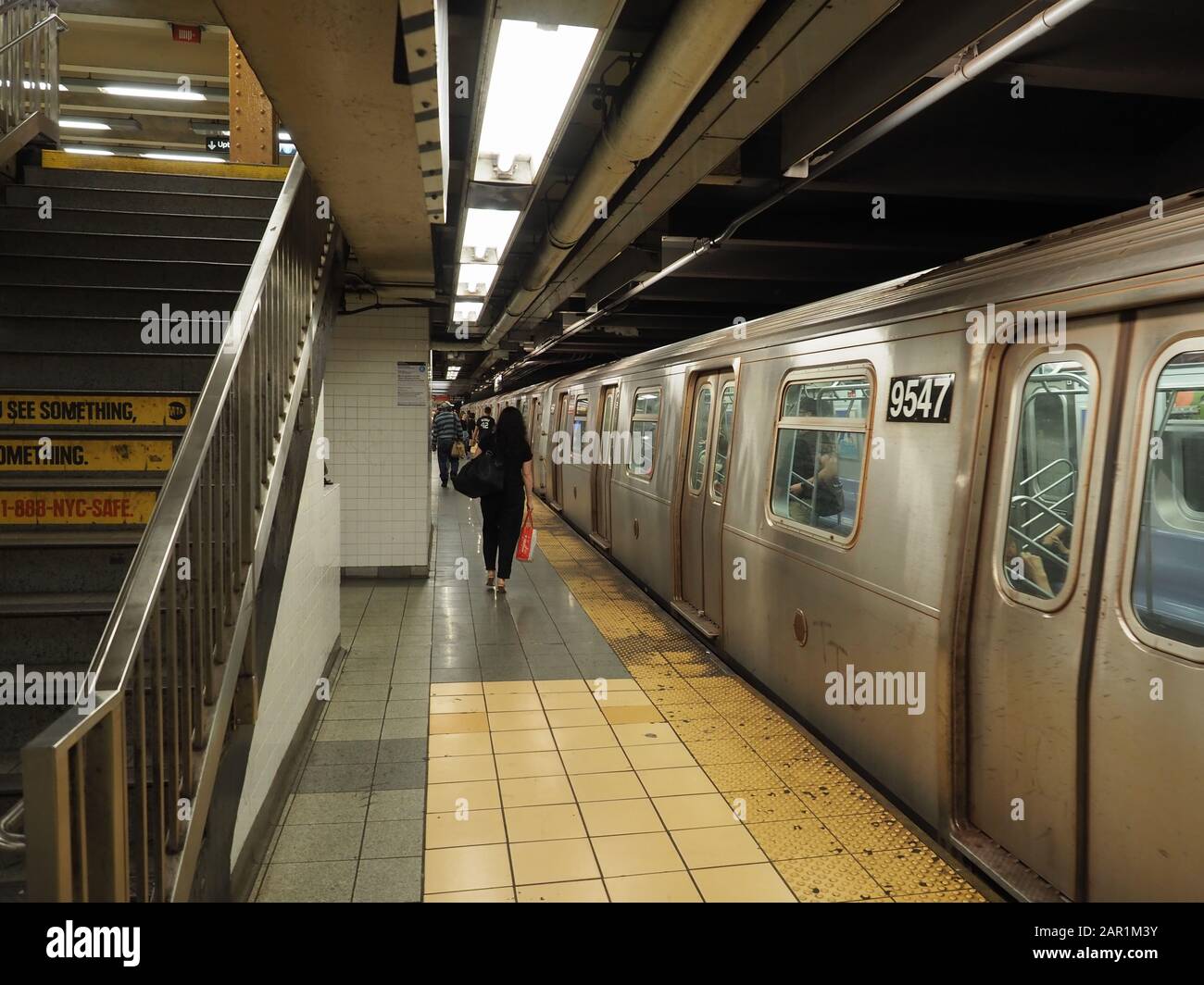 New York, USA June 1, 2019 Image of the New York Subway (E line