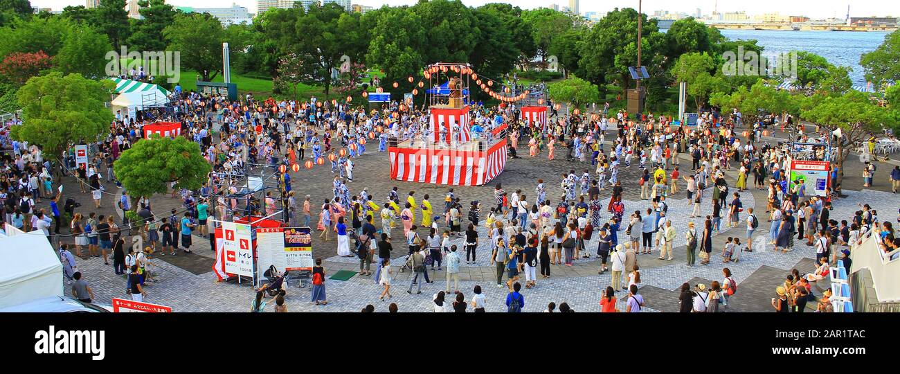 Bon Odori Festival in Yokohama, Japan Stock Photo