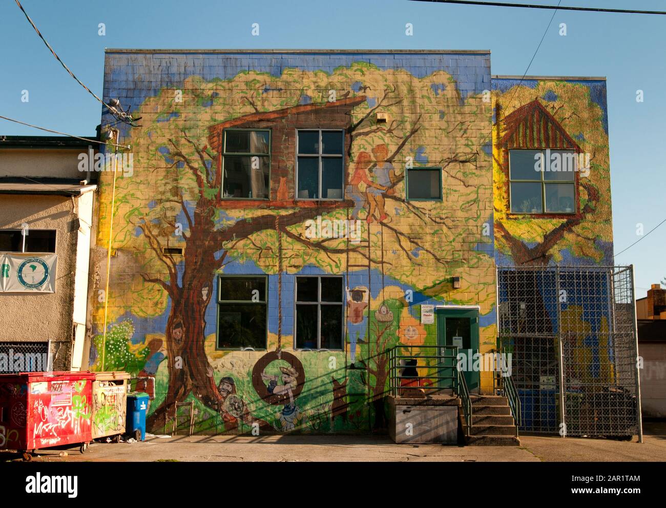 A painted house in Vancouver, British Columbia Stock Photo