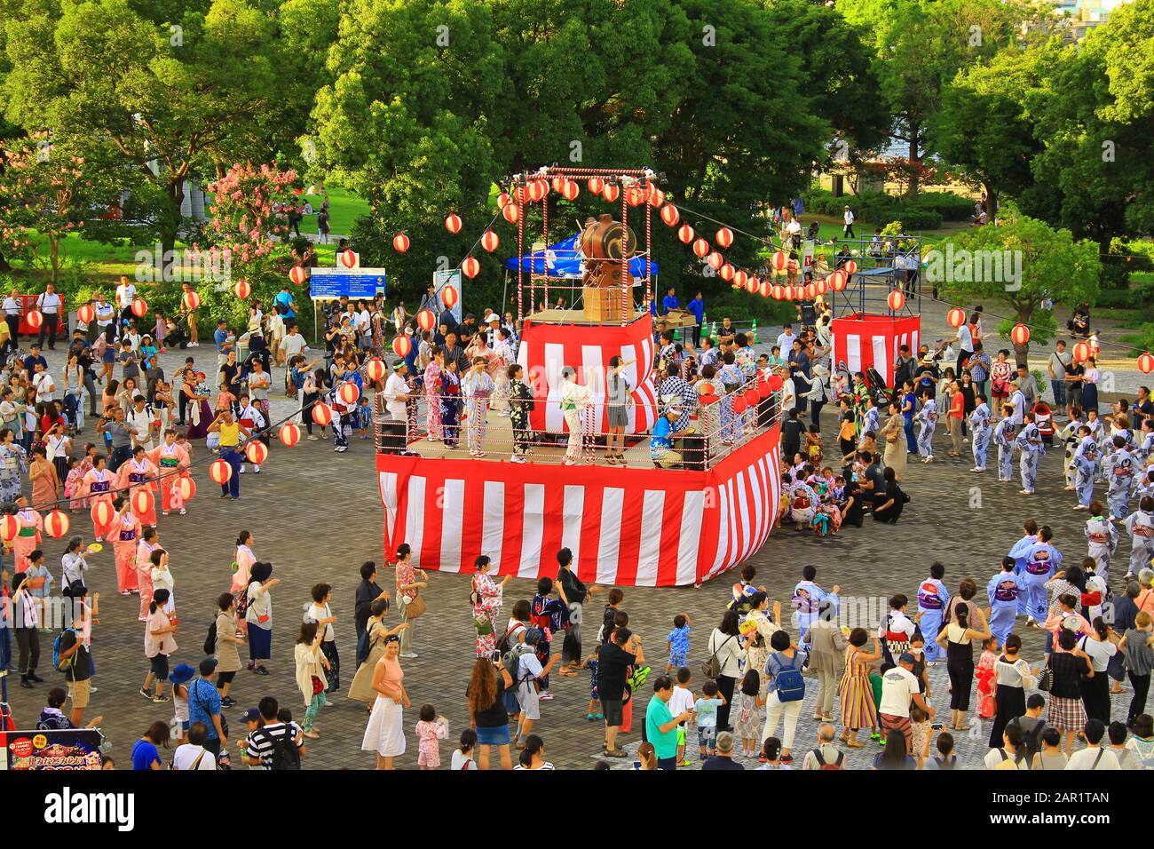 Bon Odori Festival in Yokohama, Japan Stock Photo