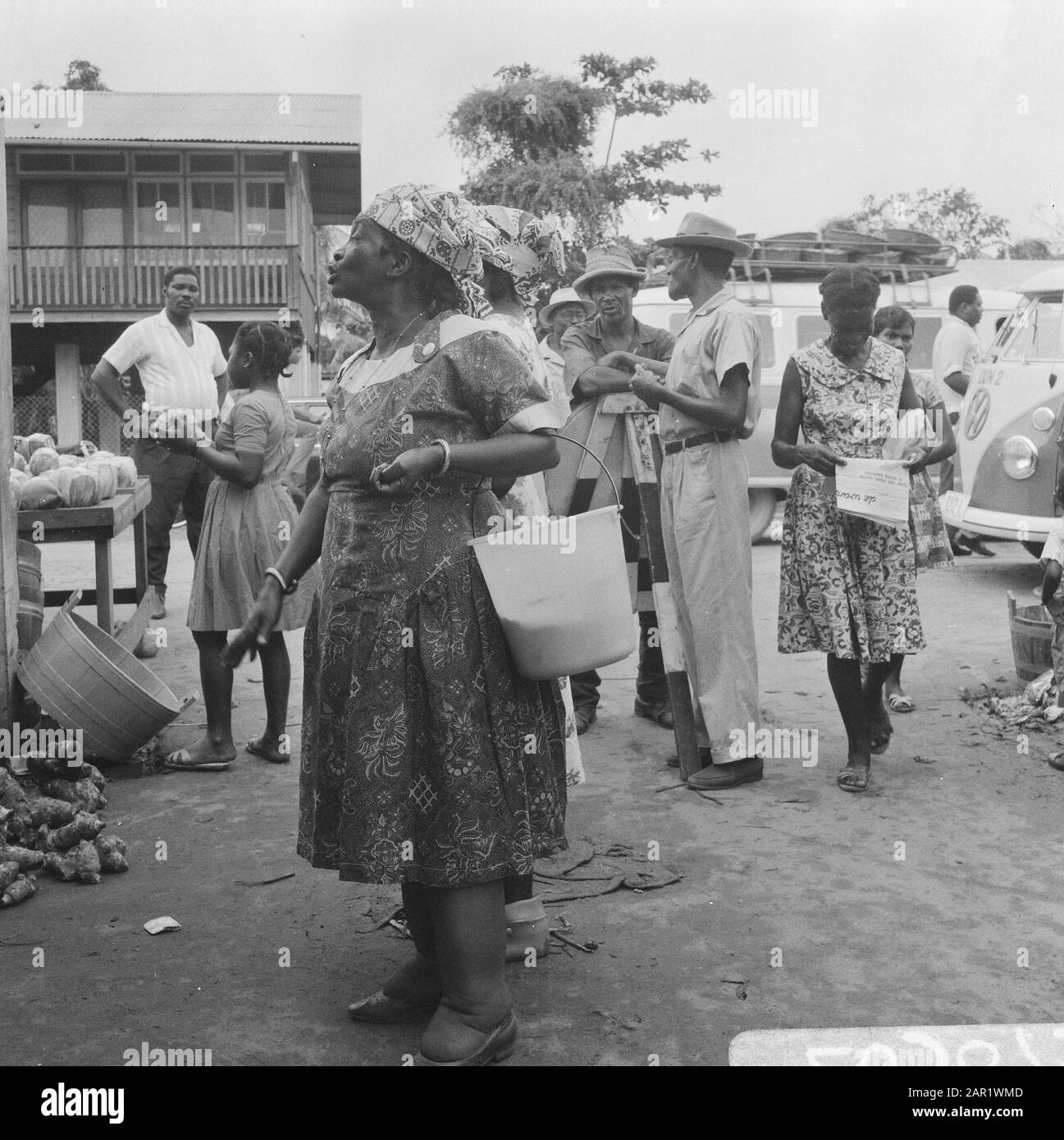 Suriname, market in Paramaribo Date 31 May 1967 Location Paramaribo
