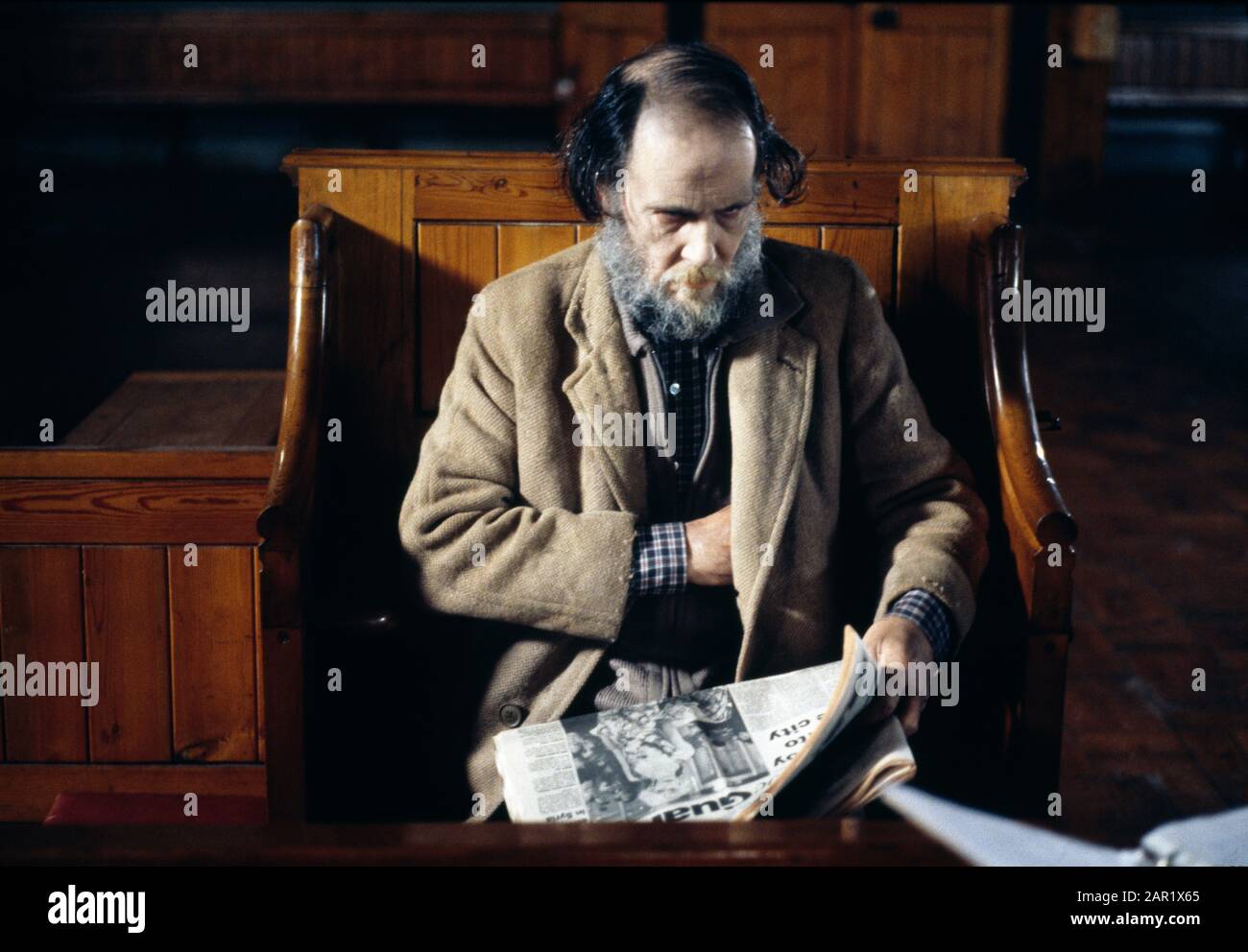 Dave Wade as 'The Tramp' Film Still from 'One Across' (Dir Ian Fliman, 1992) Stock Photo