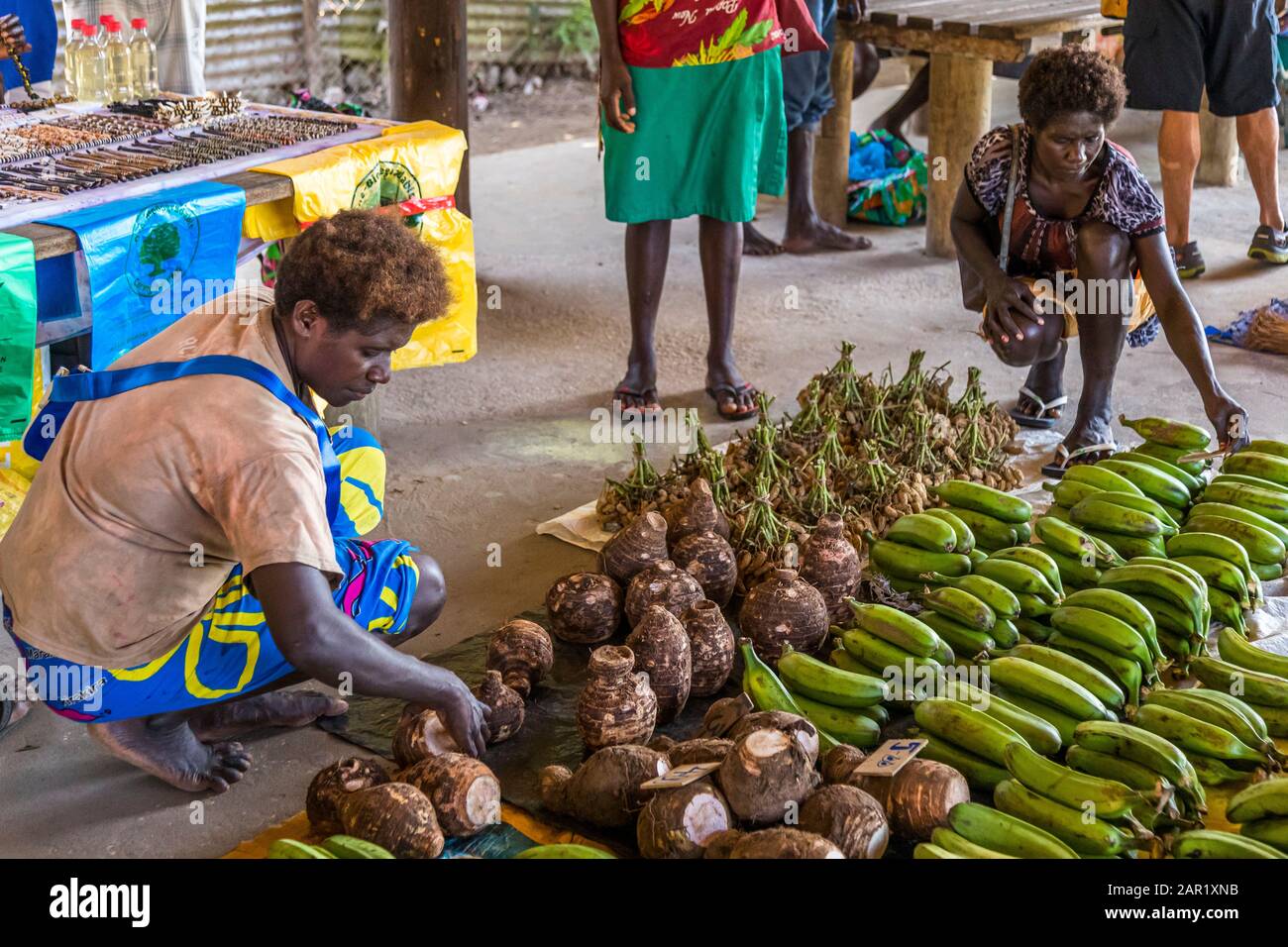 Market in Buka Town, Bougainville, Papua New Guinea Stock Photo