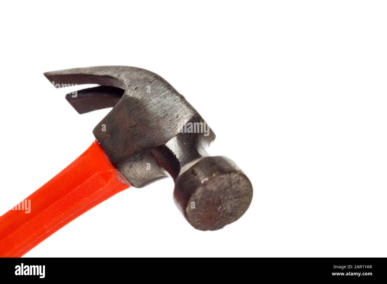 https://c8.alamy.com/comp/2AR1YAR/closeup-shot-of-a-red-metal-hammer-isolated-on-a-white-background-2AR1YAR.jpg