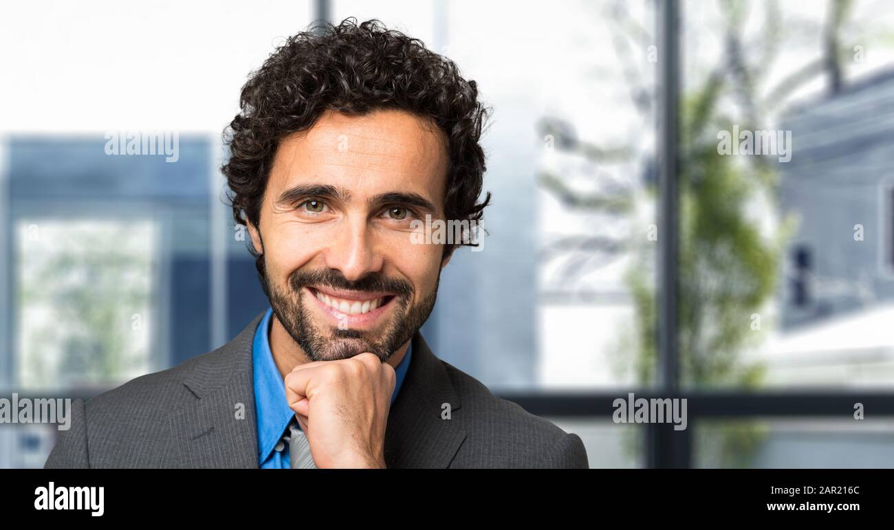 Portrait of an handsome businessman Stock Photo - Alamy