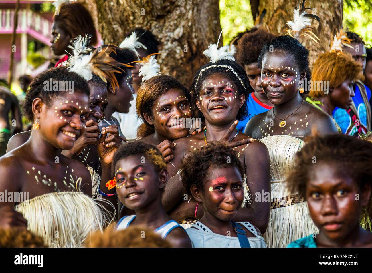 Sing-Sing in Bougainville, Papua New Guinea. Colorful village festival