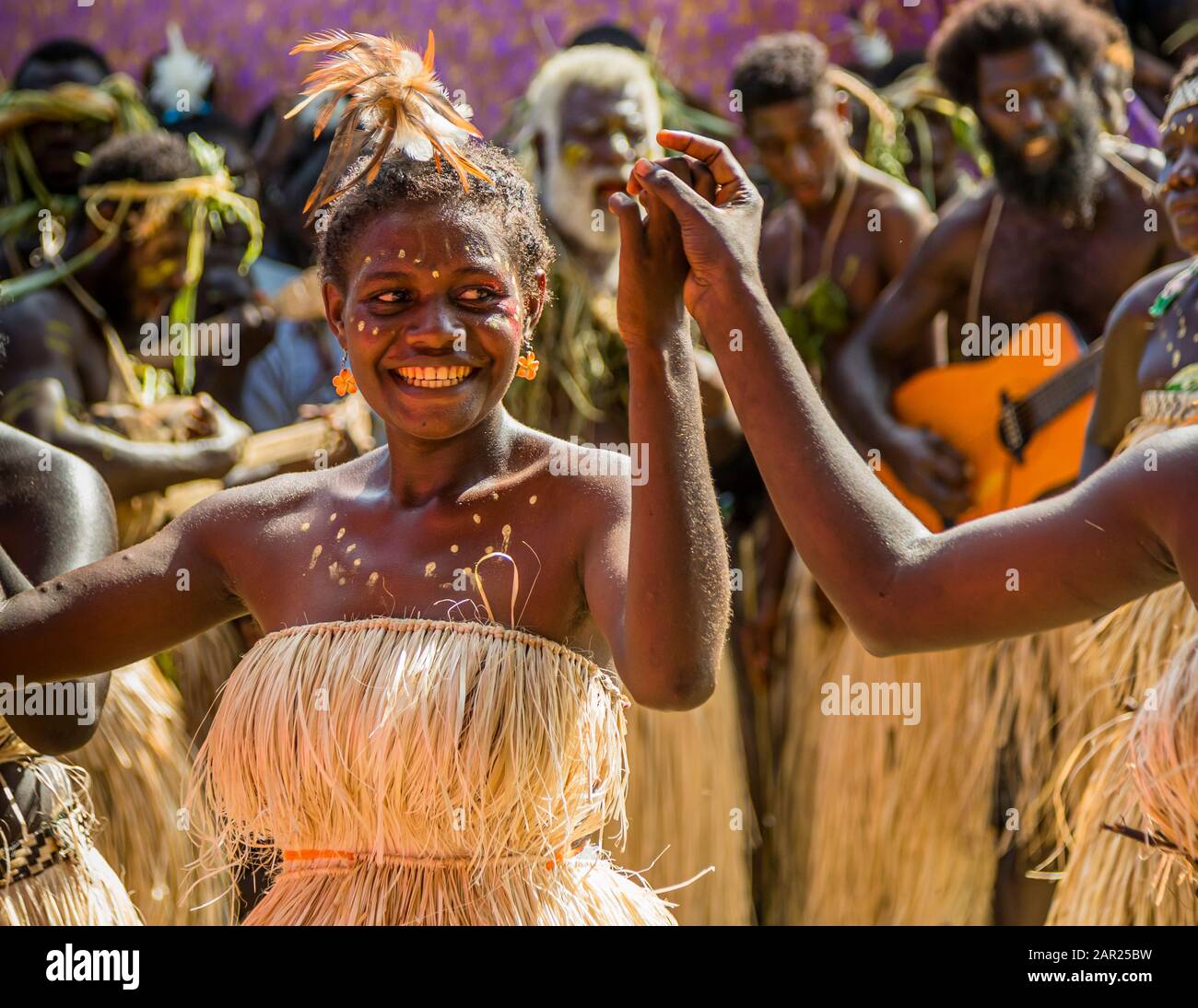 Sing-Sing in Bougainville, Papua New Guinea. Colorful village festival