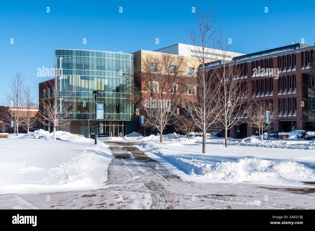 EAU CLAIRE, WI/USA - JANUARY 20, 2020: Centennial Hall on the campus of ...