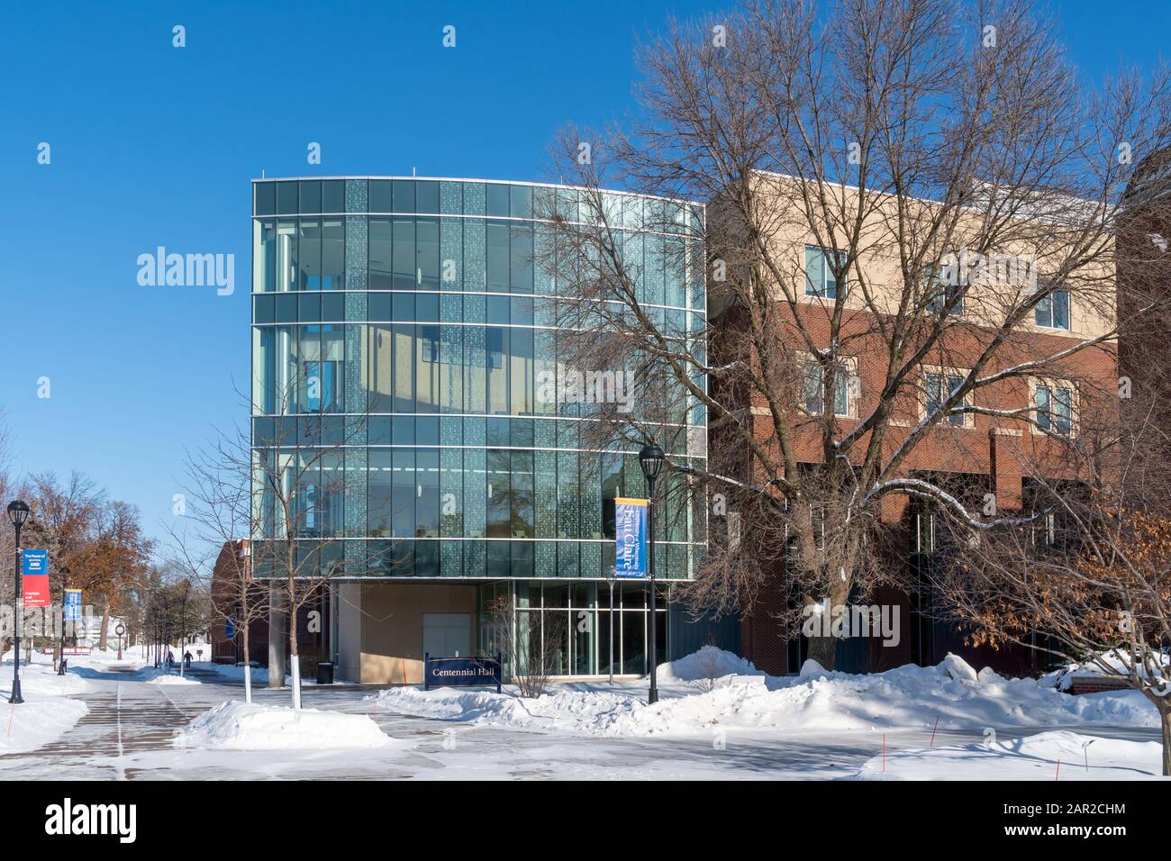 EAU CLAIRE, WI/USA JANUARY 20, 2020 Centennial Hall on the campus of