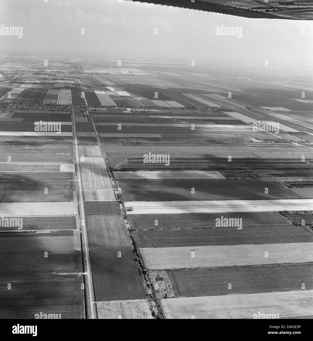 Aerial view fields agriculture Black and White Stock Photos & Images ...