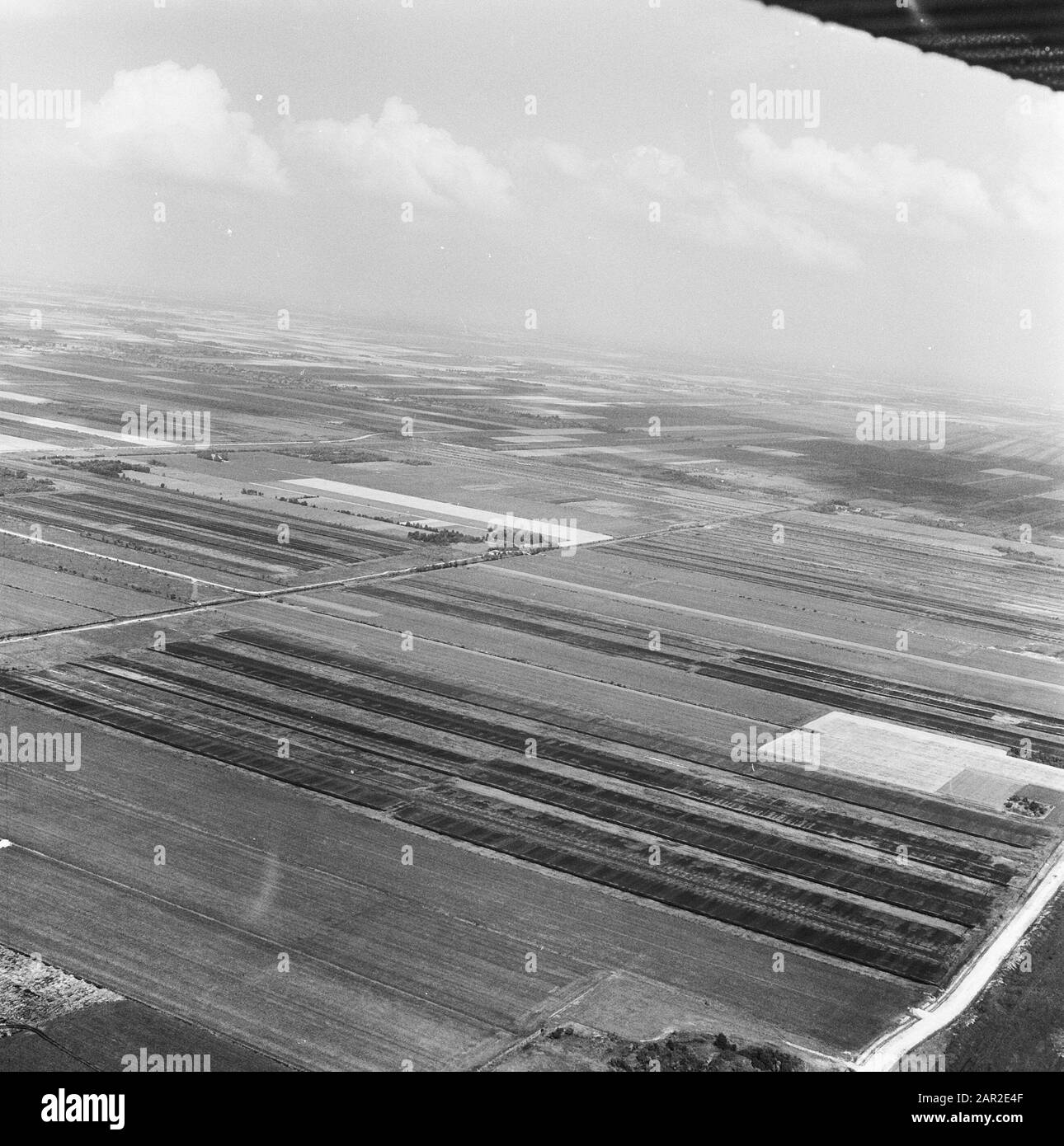 Aerial view fields agriculture Black and White Stock Photos & Images ...