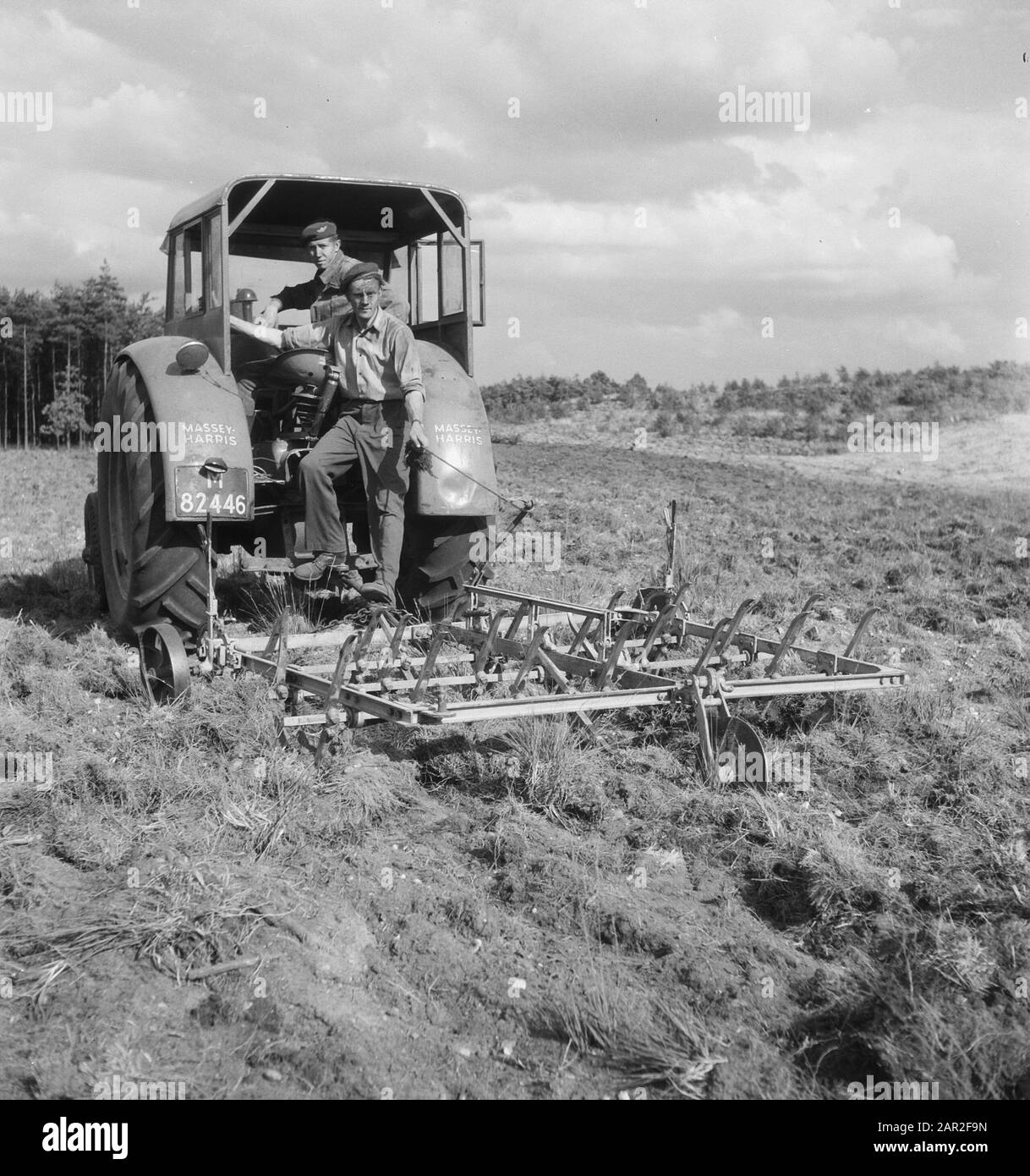 Mechanization of agricultural work Black and White Stock Photos ...
