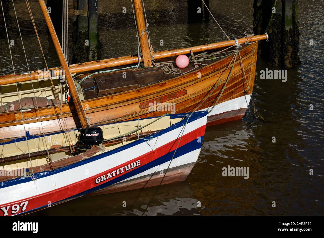 Boats in the East Yorkshire port of Bridlington Stock Photo