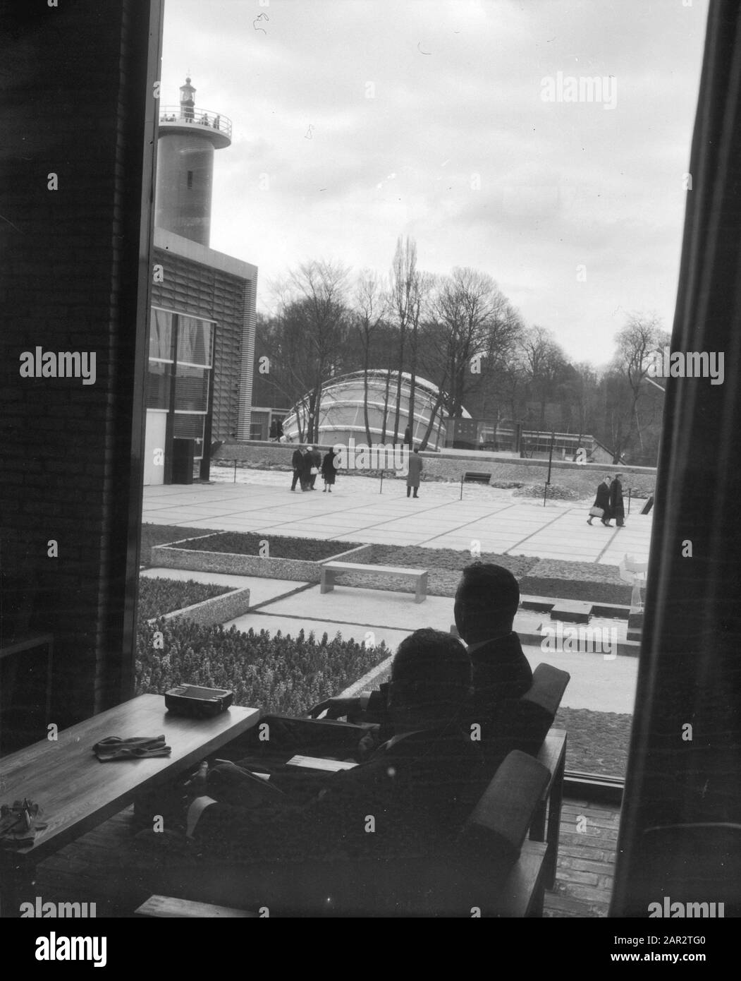 Opening world exhibition Expo in Brussels, visitors in pavilion Date