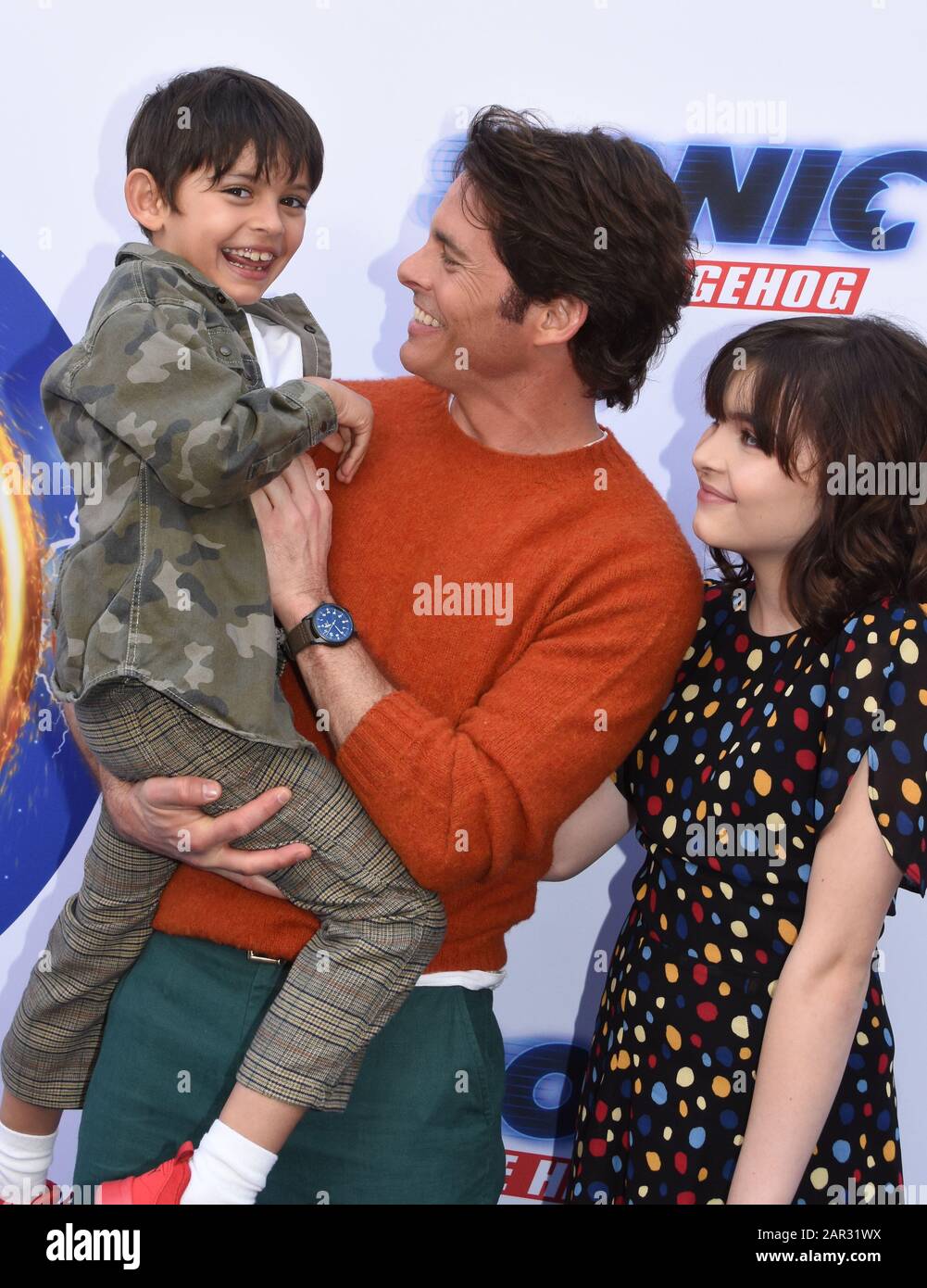 Los Angeles, California, USA 25th January 2020 Actor James Marsden, son