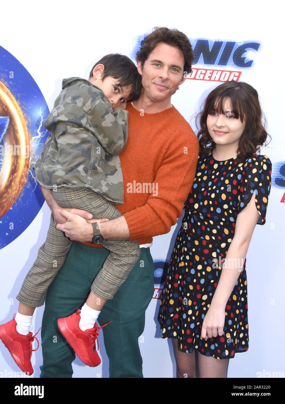 Los Angeles, California, USA 25th January 2020 Actor James Marsden, son