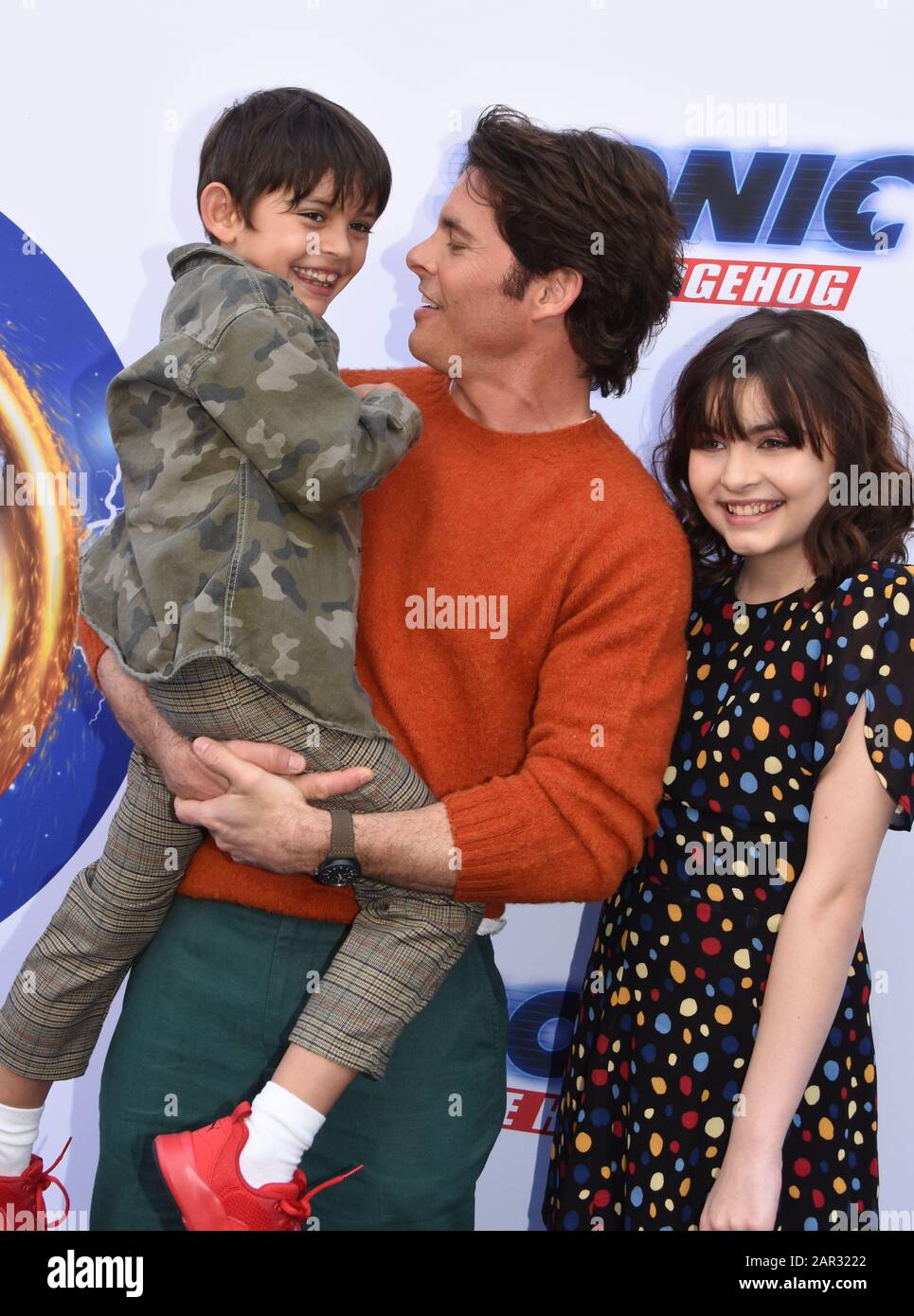 Los Angeles, California, USA 25th January 2020 Actor James Marsden, son