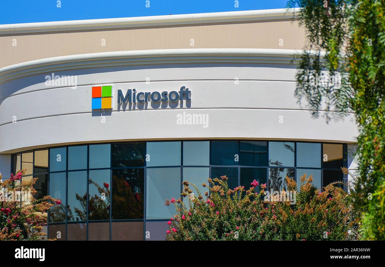 Microsoft Silicon Valley Center. Microsoft SVC is the software giant's presence in the Silicon Valley of California. Stock Photo