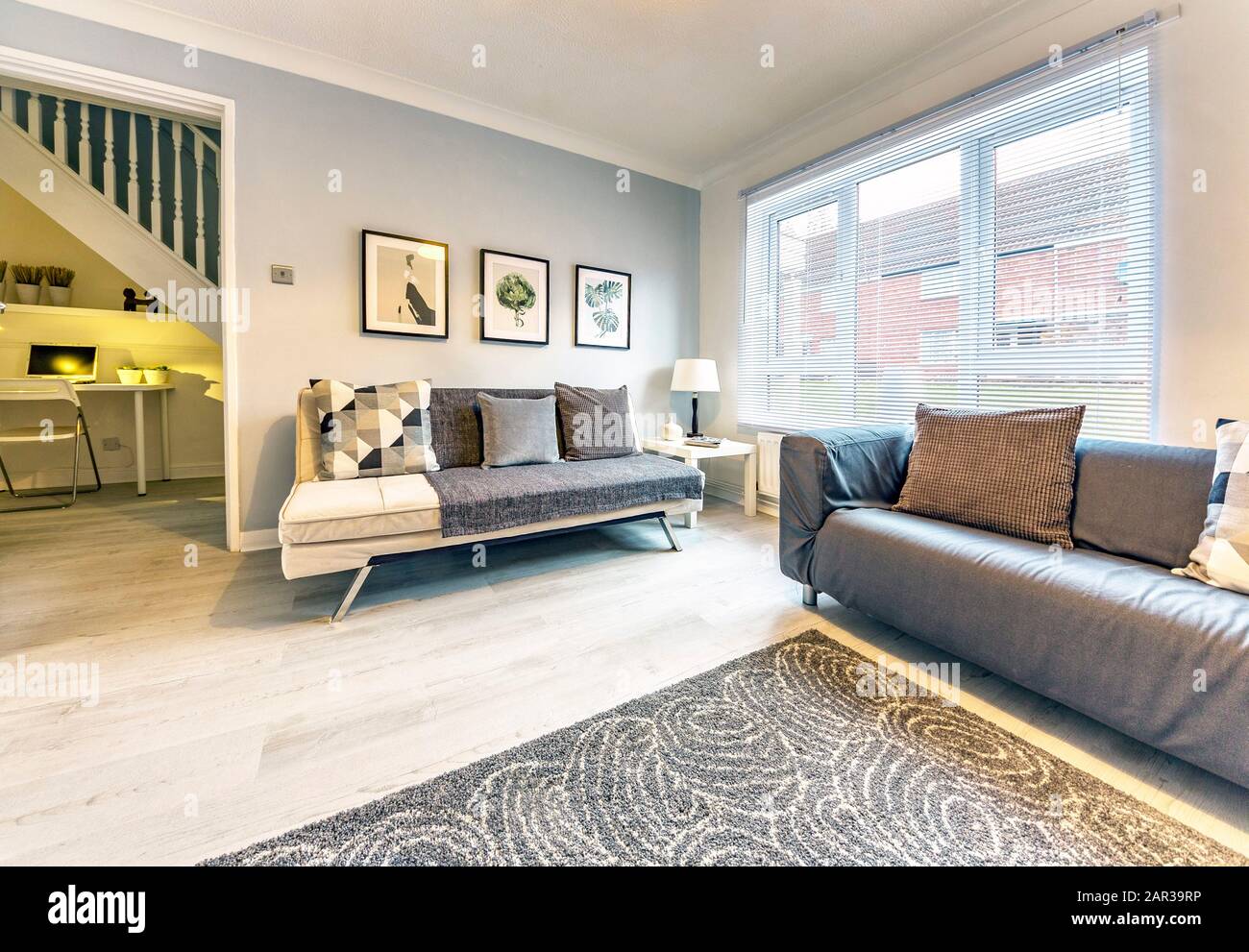 renovated lounge living room house interior Stock Photo Alamy