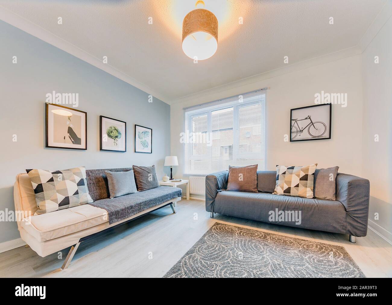 renovated lounge living room house interior Stock Photo Alamy