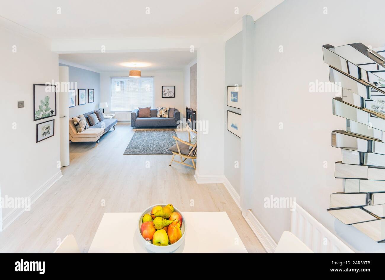 renovated lounge living room house interior Stock Photo Alamy