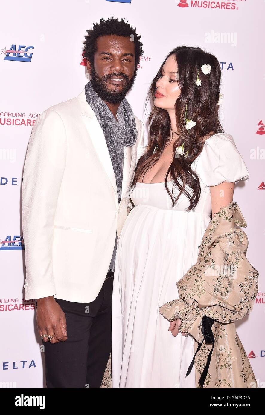 LOS ANGELES, CA JANUARY 24 Gary Clark Jr. (L) and Nicole Trunfio