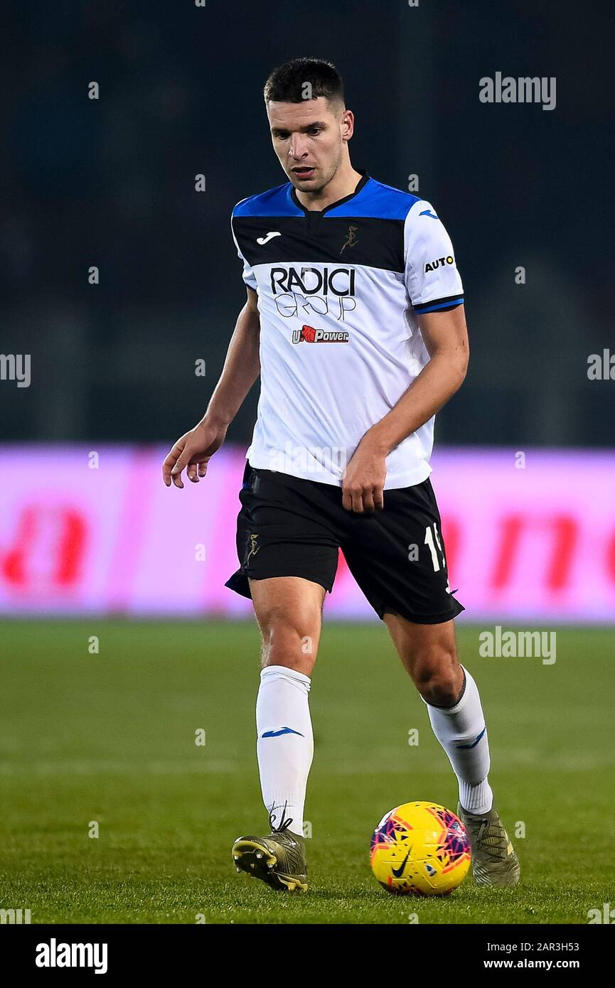 Turin Italy 25 January 2020 Berat Djimsiti Of Atalanta Bc In