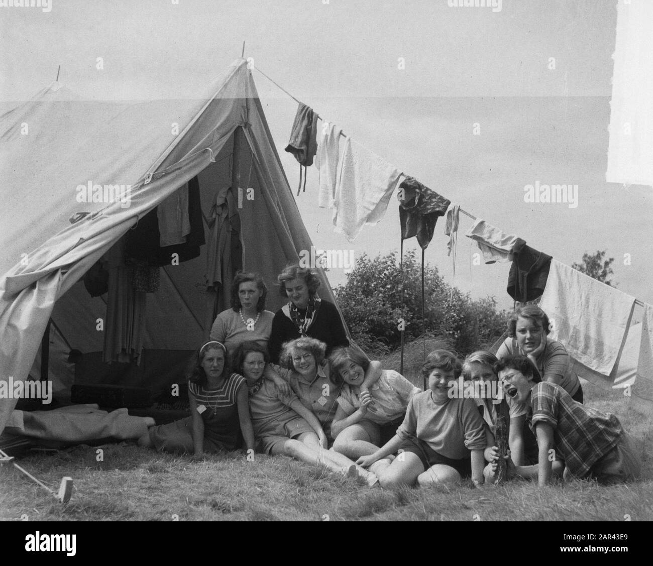 Camps and camping Black and White Stock Photos & Images - Alamy