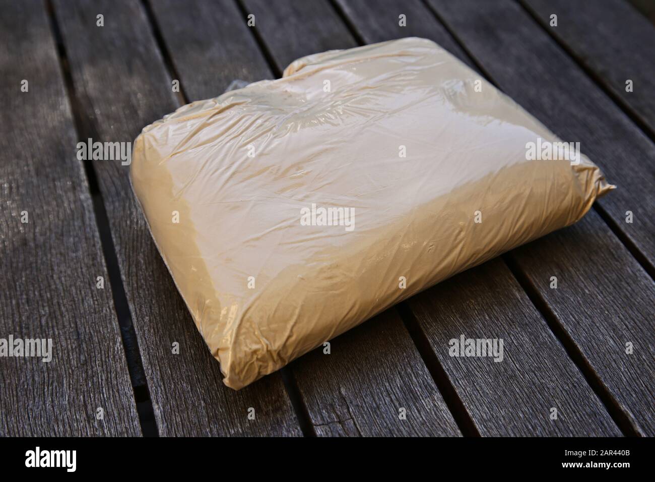flour in plastic bag