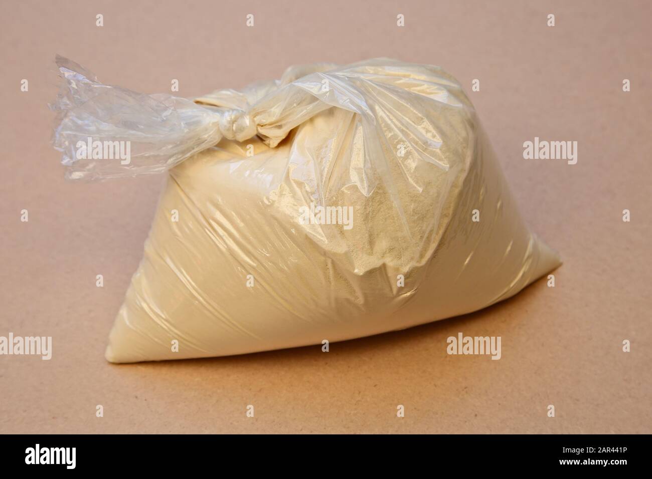 flour in plastic bag