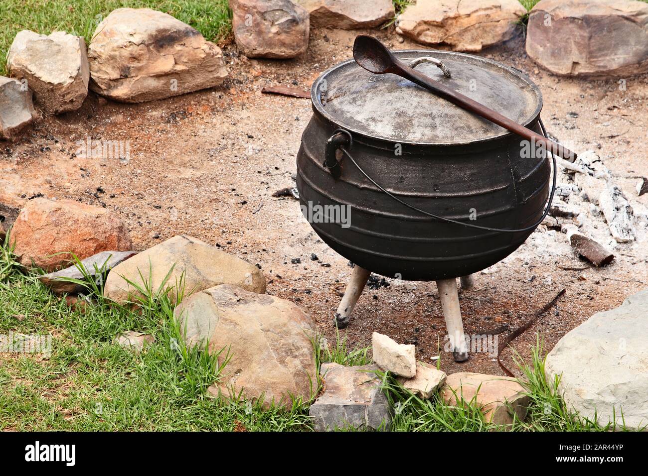 A South African potjiekos food pot Stock Photo