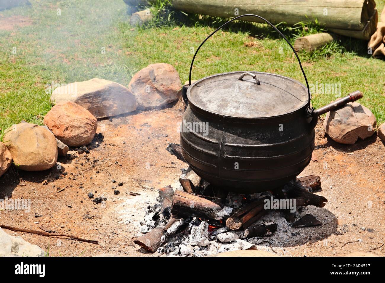 A South African potjiekos food pot Stock Photo