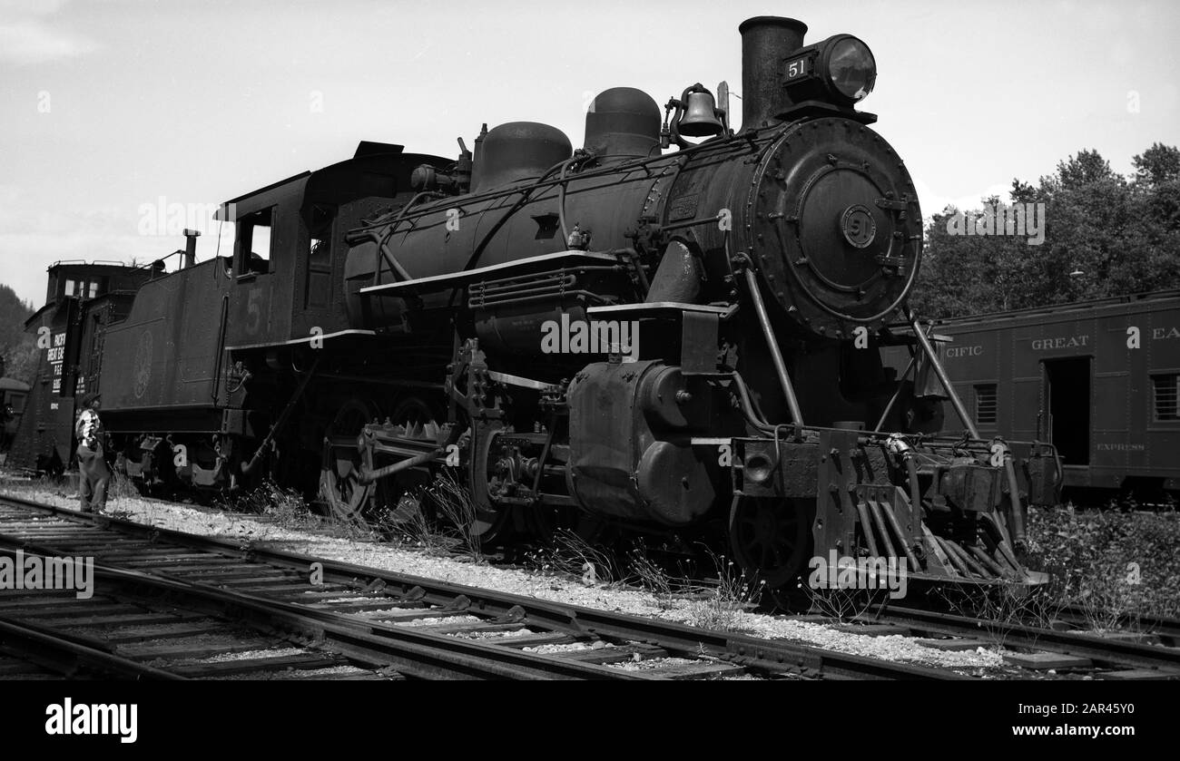 Pacific Great Eastern Railway Engine number 54 Stock Photo
