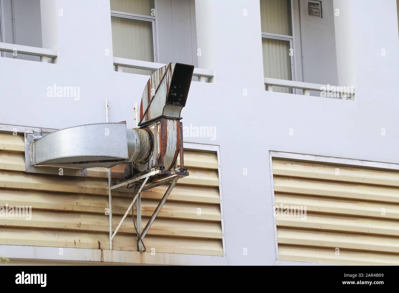 Ventilation fans for sucking smoke outside the building. Vent hood